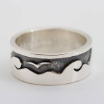 Beside the sea personalised silver ring