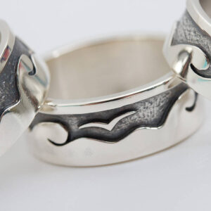 Beside the sea personalised silver ring