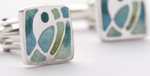 enamel cufflinks