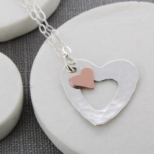 personalised gold heart pendant