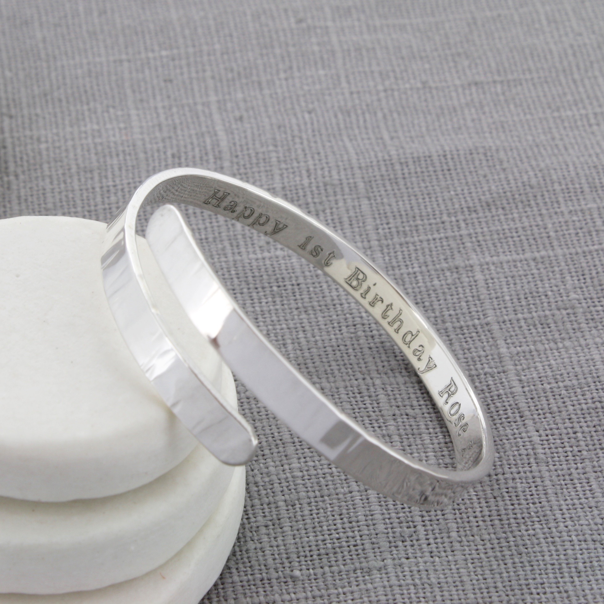 Baby's Personalised Silver Christening Bracelet By Hurleyburley Junior |  notonthehighstreet.com