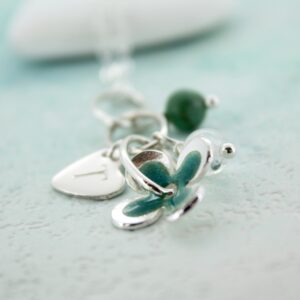 personalised enamel daisy pendant