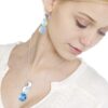blue enamel jewellery set