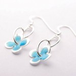 turquoise flower earrings