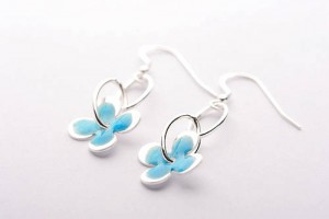 turquoise flower earrings