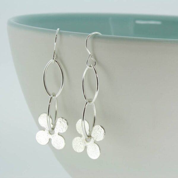St Just Silver Flower Earrings