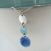blue enamel disc necklace