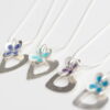 Personalised Enamelled Daisy Heart Pendant - Image 3
