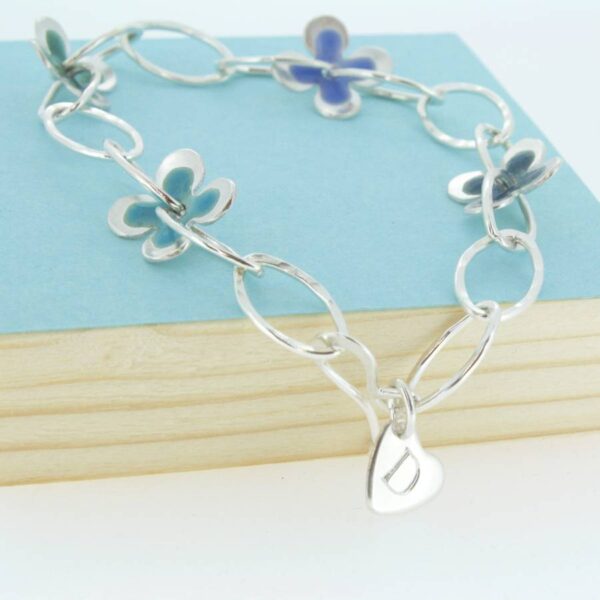 Personalised Enamelled Daisy Bracelet