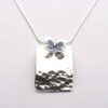 Personalised Enamel Daisy Silver Pendant - Image 2