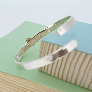 baby Christening bangle with gold heart