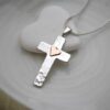 Personalised Gold Heart Cross - Image 3