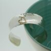 Personalised Gold Heart Silver Cuff Bangle - Image 2
