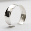 Personalised Gold Heart Silver Cuff Bangle - Image 5