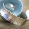 Personalised Adjustable Textured Silver Cuff Bangle - Image 6