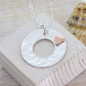 personalised silver pendant with gold star