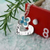 Personalised Enamelled Daisy Heart Pendant - Image 5