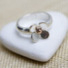 silver daisy ring