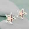Gold star stud earrings