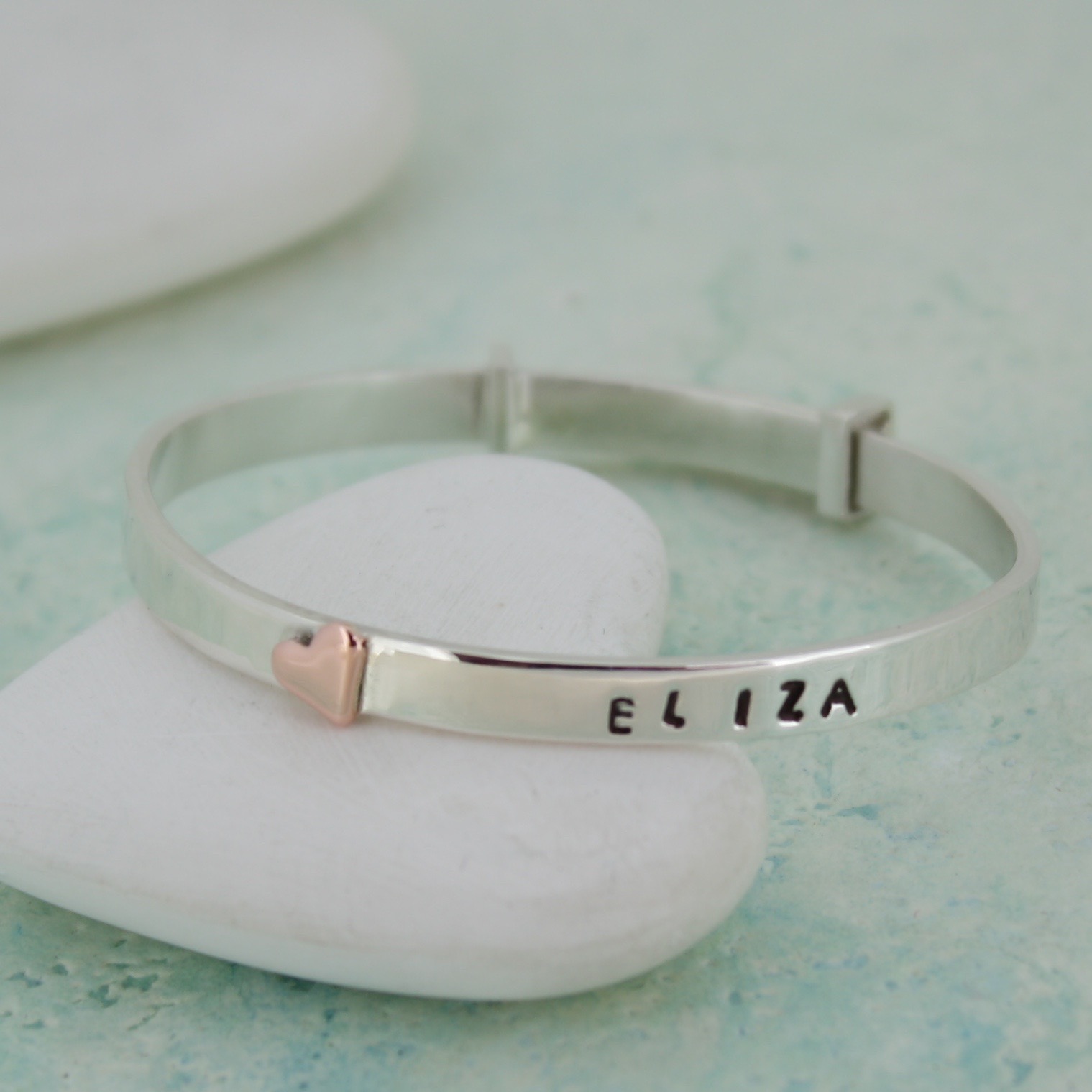 personalised handmade baby bangle