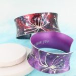 personalised colourful aluminium bangles