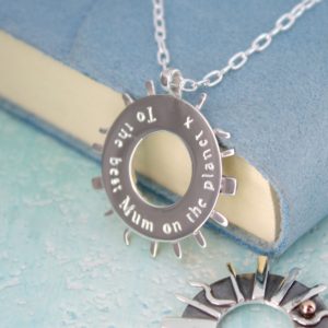 Personalised sunray necklace