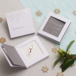 Baby's first Christmas heart bangle in personalised box