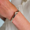 Silver Crossover Bangle with Daisy - Image 7