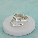 white gold personalised wedding rings