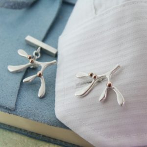 mistletoe cufflinks