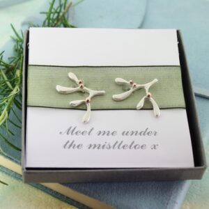 mistletoe cufflinks