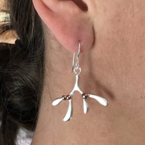 mistletoe earrings