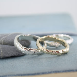 sand cast gold rings