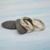 yellow gold wedding rings using Cornish sea sand