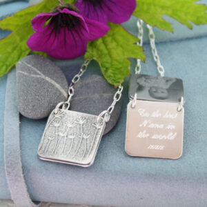 cow parsley personalised photo locket