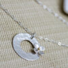 Personalised Hammered Silver Disc with Daisy Pendant - Image 7