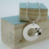 Personalised Hammered Silver Disc with Daisy Pendant - Image 6