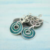 Scandi Design Green Enamel Earrings - Image 2