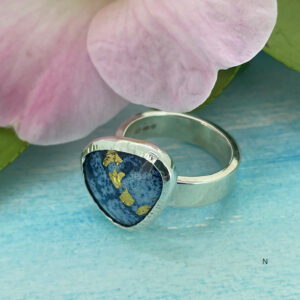 Blue enamel ring