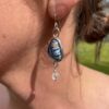 blue enamel earrings