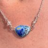 Blue enamel necklace