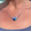 Blue and gold enamel necklace - Image 3