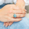 turquoise enamel ring