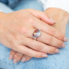 red enamel ring with gold highlights