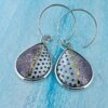 lilac enamel earrings