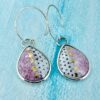 pink enamel earrings