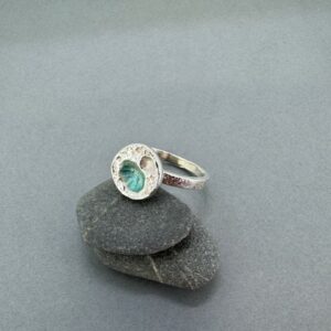 Blue enamelled Rockpool ring