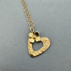Gold vermeil heart pendant